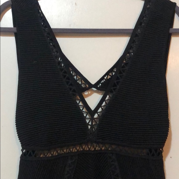 Free People Black bodycon stretch dress NWOT - Picture 4 of 8